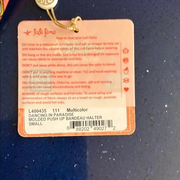 Luli Fama Multicolor Bandeau Bikini - Picture 2 of 4